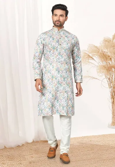 Embroidered Kurta Pajama For Men